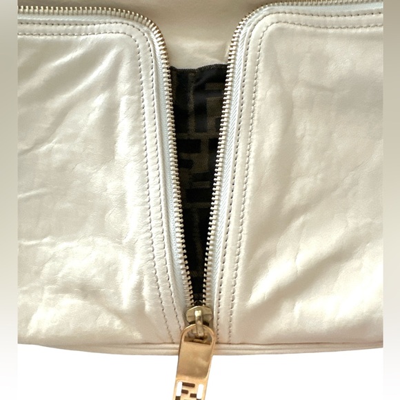 FENDI Zucca Zip Hobo Shoulder Bag - Picture 13 of 13